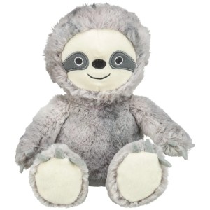 Jollypaw Plüsch-Faultier, 30 cm, Hundespielzeug aus weichem Polyester mit Stimme.