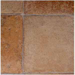 Andiamo PVC Bodenbelag Exist Fliese in Beige-Braun, Meterware.