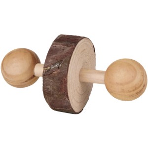 Trixie Natural Living Hantel, Nager-Spielzeug aus Naturholz, 2 Stück.