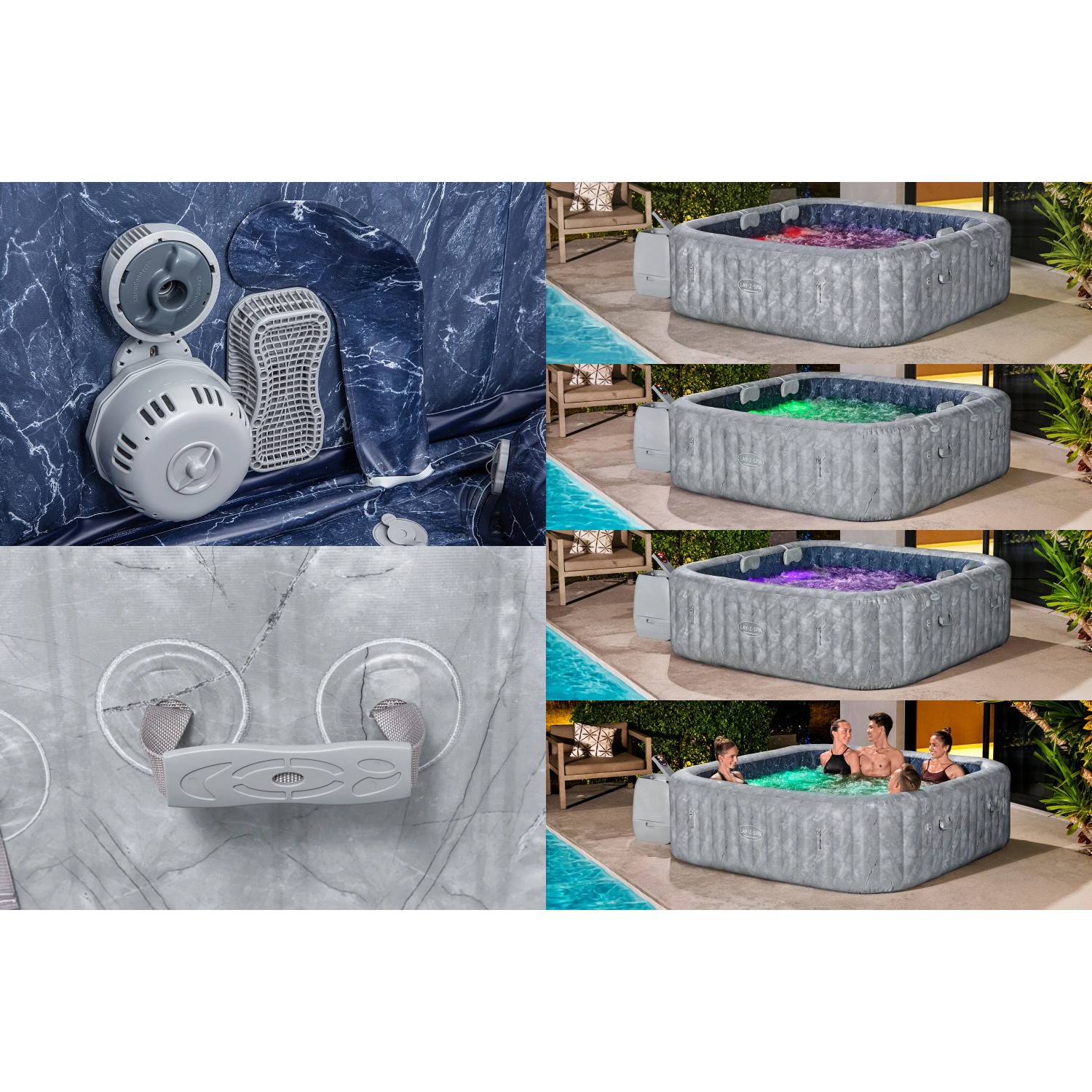 Bestway Whirlpool San Francisco HydroJet Pro 7 Personen 230 cm x 230 cm x 71 cm_5