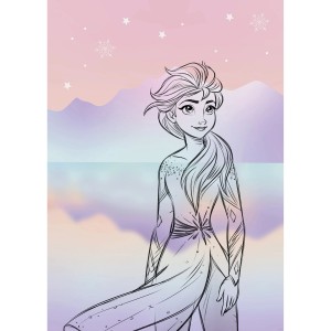Komar Wandbild Disney Frozen Pastell Lights 50 cm x 70 cm Lila