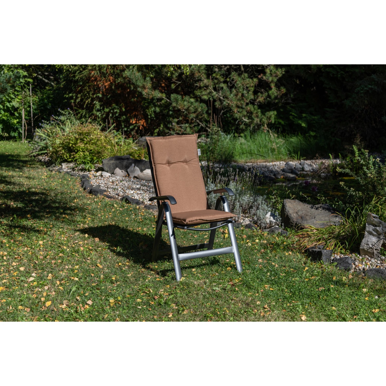 Beo Sitzauflage Tolonaro, 6er-Set, Dunkelbraun für Hochlehner Gartenstühle.