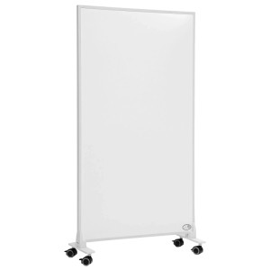 Weiße Könighaus Infrarotheizung mit Rollen, 600 W, mobile Elektroheizung.