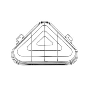 Wenko Eckablage Trestina aus glänzendem, verchromtem Edelstahl für Bad und Dusche.