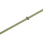 Grüner Universalstab, 150 cm, für Zaunbau & Rankhilfe. Verzinkt, angespitztes Ende.