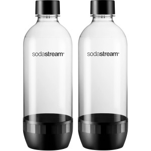 SodaStream Duo-Pack: 2 spülmaschinenfeste 1L Kunststoffflaschen für Wassersprudler.