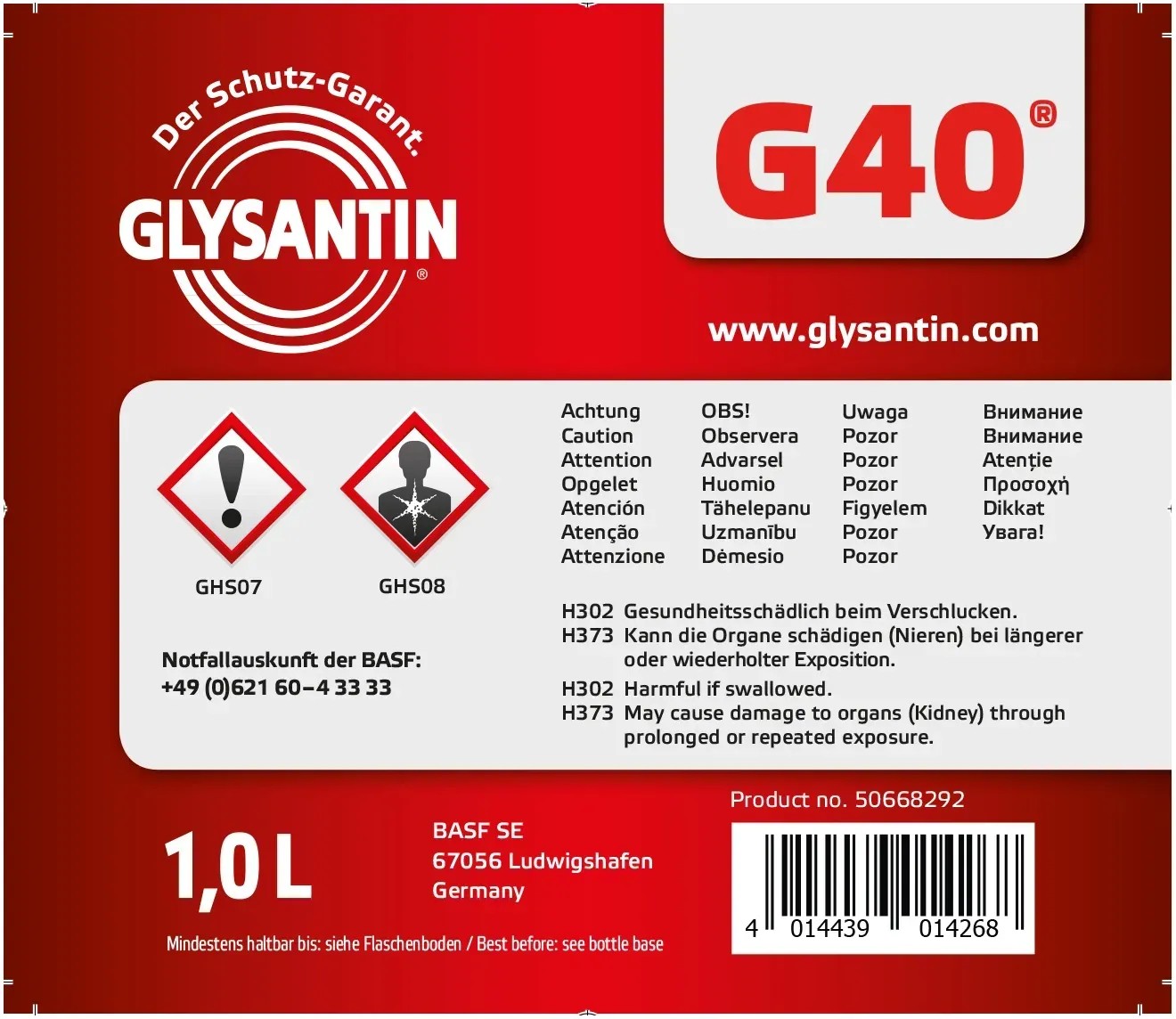 Glysantin G40 ECO Refrigerante Protezione Radiatore Concentrato - Foto 10