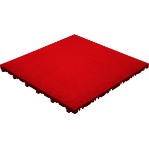 Rote Florco Kunststoff-Klickfliese floor, 40x40 cm, 6er-Pack. Ideal für Bodenbeläge.