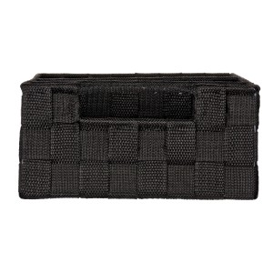 Schwarzer Wenko Organizer Adria mit 3 Fächern und Griff, 6 Liter, aus Polypropylen.