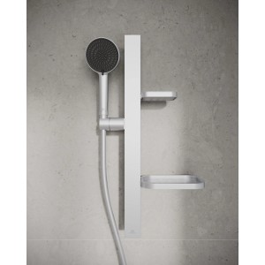 Ideal Standard Brausekombination Silver mit 2 Funktionen und Ablagen für Duschutensilien.