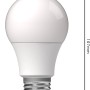 E27 LED-Lampe, klassische A60 Form, 4,9W, 470 Lumen, 6 x 10,7 cm. Warmweißes Licht.