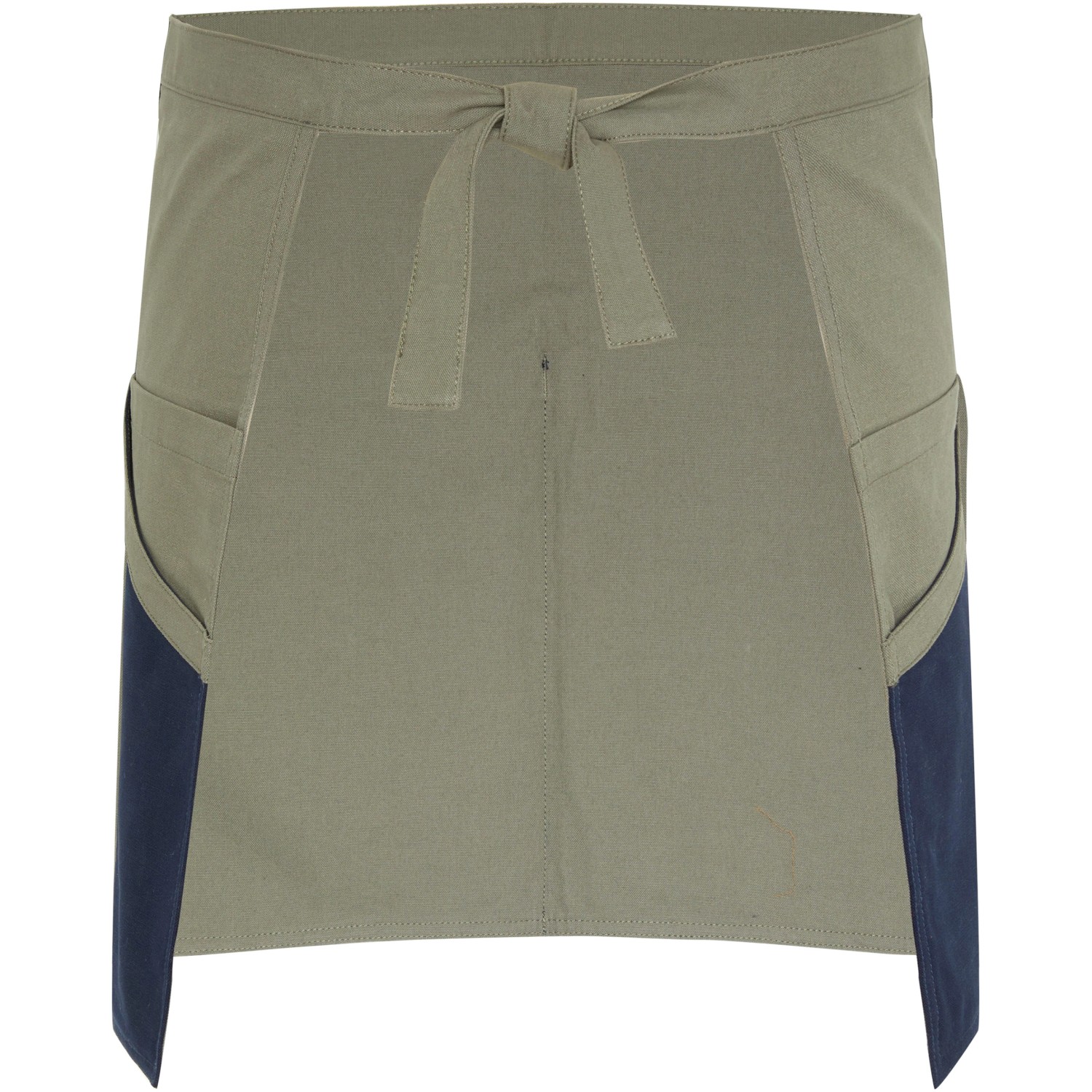 Gardena Schürze OSO Dusty Olive aus Baumwolle mit Taschen für Gartenwerkzeug.