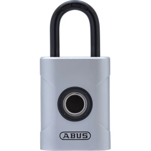 Abus Vorhangschloss Touch 57/45 in Silber mit Fingerabdrucksensor.