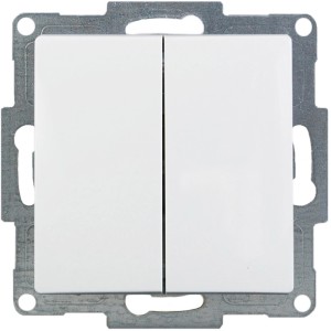 Visage2 Serienschalter Arktis, Schalter für Licht und Geräte im modernen Design.