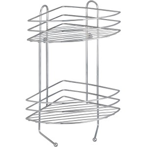 Wenko Exclusiv Eckregal 2 Etagen Chrom 43 cm x 23,5 cm x 30,5 cm