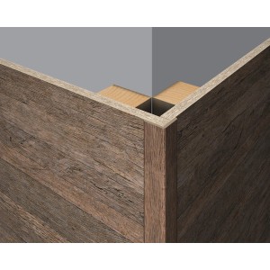 Egger Faltleiste Decowall FL002 Annaba Eiche Natur für Wandverkleidung, Eckdetail.