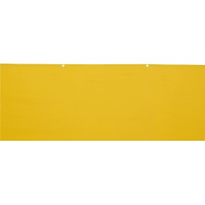 Senfgelbe Balkonbespannung Melville, 90x500 cm, mit Ösen zur einfachen Montage als Balkonsichtschutz.