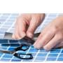 Anwendung des transparenten easyFix Reparatur-Klebebands für Teichfolien: Reinigen, zuschneiden, aufkleben.