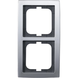 Busch-Jaeger Abdeckrahmen 2-fach Solo Chrom für Schalter und Steckdosen.
