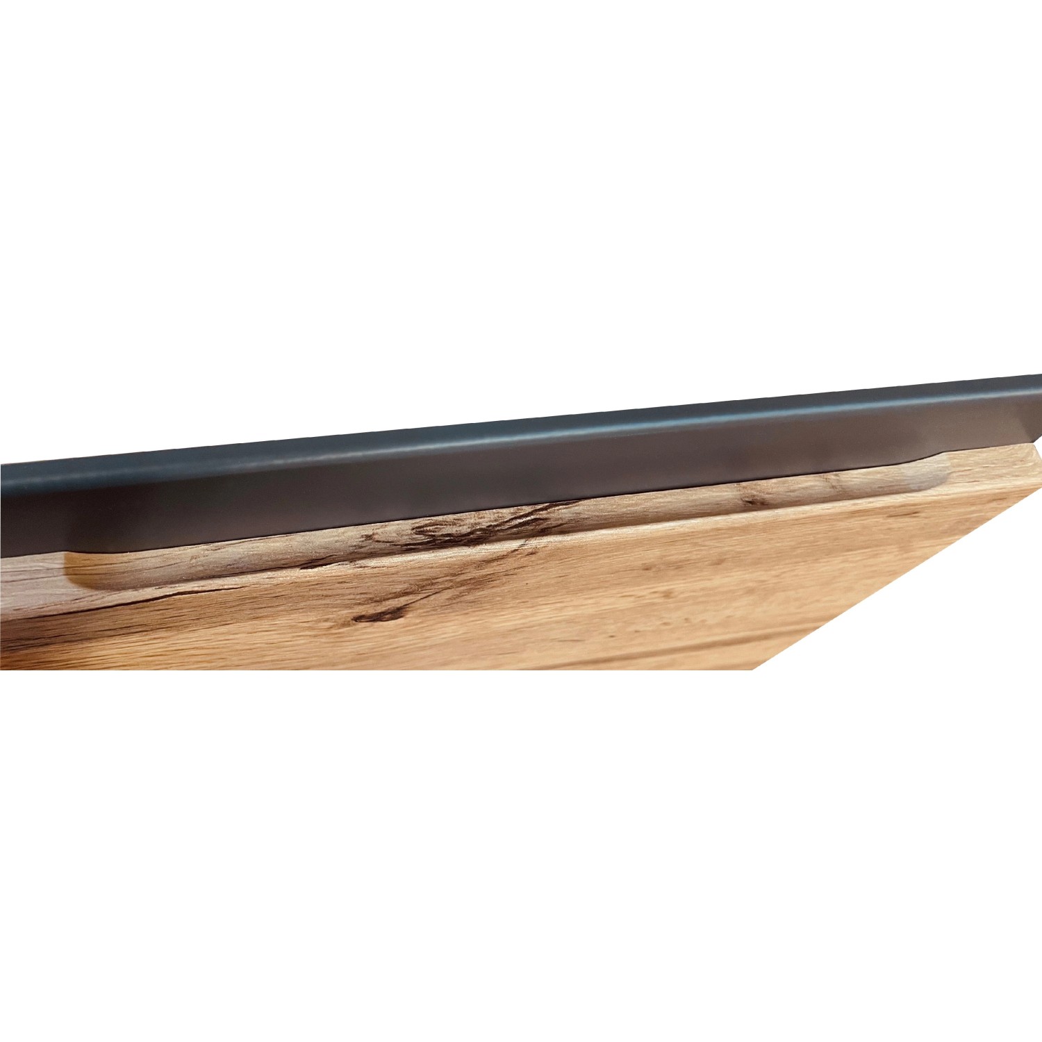 Detailansicht: Held Möbel Kochfeldumbauschrank Turin in Wotaneiche/Graphit, grifflos.