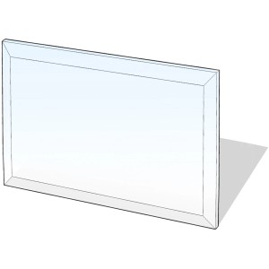 Lienbacher Glasvorlegeplatte, klar, zum Schutz des Bodens vor Kamin und Ofen.