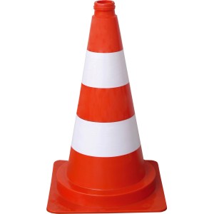 Schake PVC-Leitkegel Orange-Weiß 50 cm