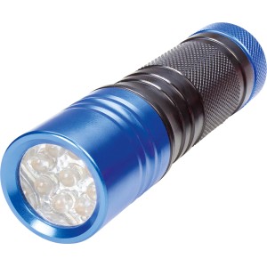 Blaue LED-Handtaschenlampe Smartline aus Aluminium, batteriebetrieben. Kompakte Taschenlampe für Alltag und Beruf.