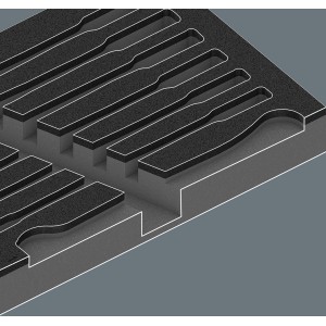 Wera Schaumstoffeinlage für Werkstattwagen, inkl. 11-teiligem Joker-Set. Werkzeug-Ordnungssystem.