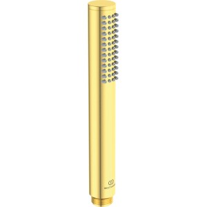 Ideal Standard Idealrain Atelier Stabhandbrause in gebürstetem Gold. Handbrause für Dusche.
