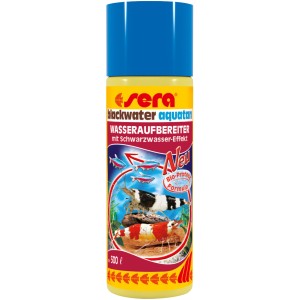 Sera Blackwater Aquatan, 100ml Wasseraufbereiter für Aquarien mit Schwarzwasser-Effekt.