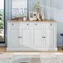 okwish Sideboard mit 4 Türen 2 Schubladen Esszimmer 150x40x86cm Natur_3