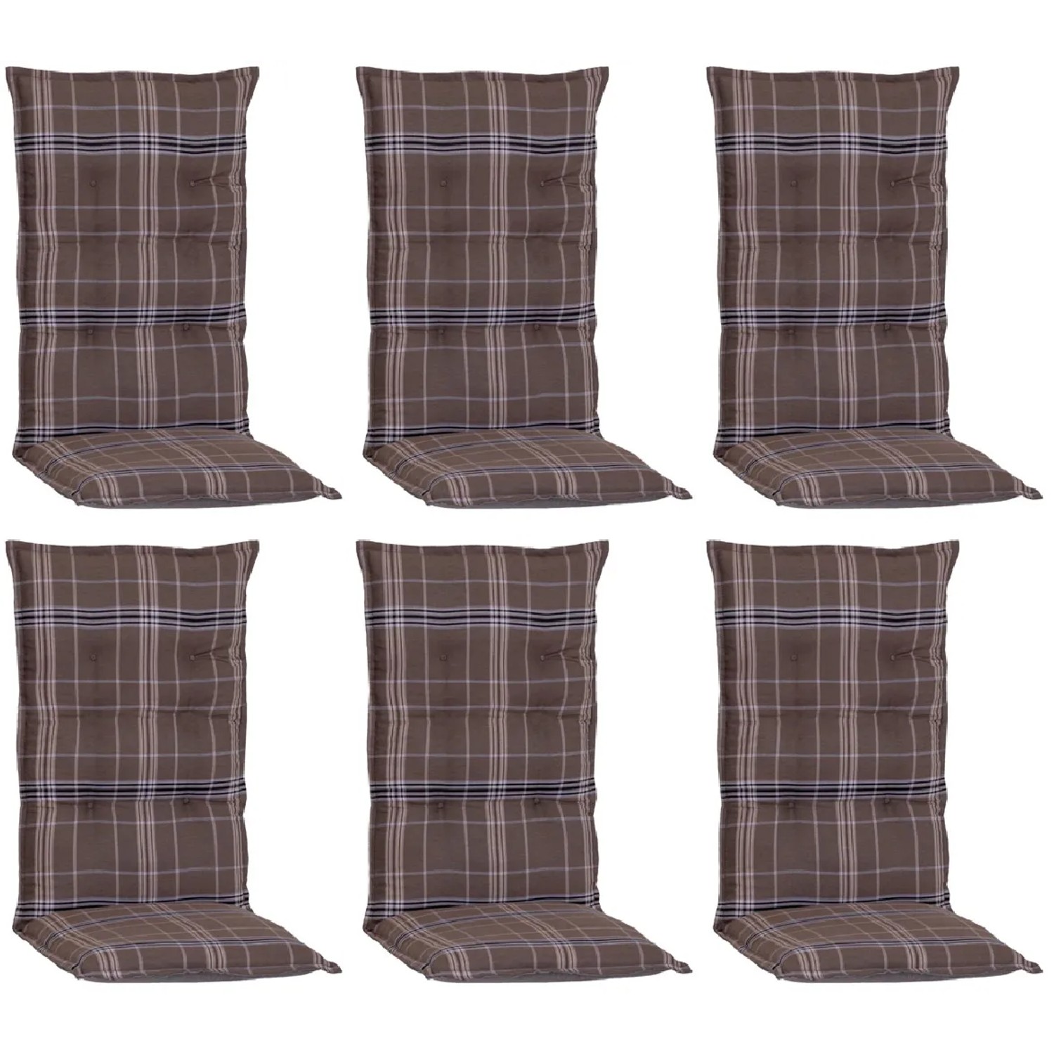 beo® 6er set texas be743 dschungel print mit vogel... Beo Sitzauflage Hochlehner Brilon 6er-Set Karo Braun kariert kaufen bei OBI