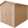TIMBELA Holzgarage M105, 6 m², mit Fenster, unbehandeltes Holz.