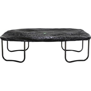 Schwarze EXIT Trampolin Abdeckplane für rechteckiges Trampolin 153x214cm, schützt vor Witterung.