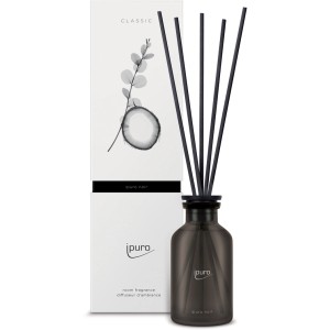 ipuro Raumduft Classic Noir 75ml mit Duftstäbchen und Verpackung.