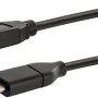 Schwarzes Schwaiger USB 3.0 A auf USB 3.1 Type C Ladekabel für Computer und Multimedia.