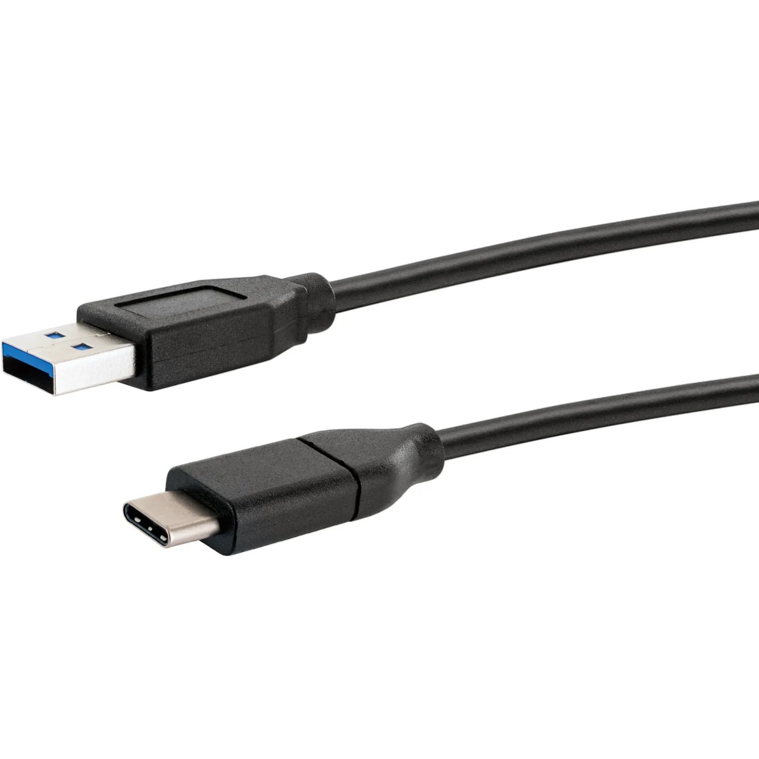Schwarzes Schwaiger USB 3.0 A auf USB 3.1 Type C Ladekabel für Computer und Multimedia.