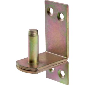 Gelb verzinkter Aufschraubkloben D2, 82x30 mm, Bolzen Ø 10 mm, für Ladenbänder.