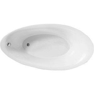 Ovale Villeroy & Boch Badewanne Aveo, 195x95 cm, Weiß Alpin, Aufsicht.