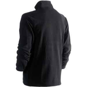 Schwarze Herock Fleecejacke Darius in Größe L, Teil der Arbeitskleidung mit Reißverschluss und elastischen Bündchen.