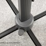 Detailaufnahme des anthrazitfarbenen Plattenständers vom Schneider Rhodos Grande Ampelschirm. Hinweis: Lieferung ohne Platten.