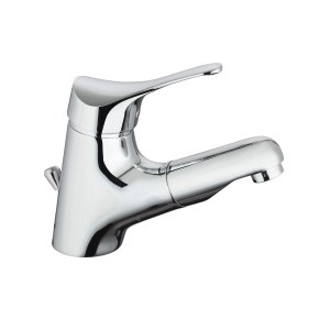 Waschbeckenarmatur Attica mit Haarbrause, Chrom-Optik für das Badezimmer.