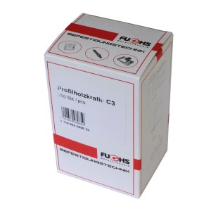 Fuchs Profilbrettkralle C3 für Paneele mit 3 mm Nutwangenstärke 250 Stück