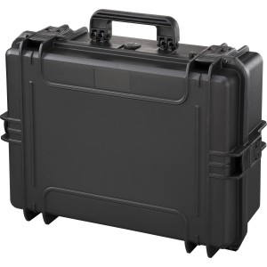 Schwarzer MAX Koffer 505 S Werkzeugkoffer aus PVC, wasser- und staubdicht.
