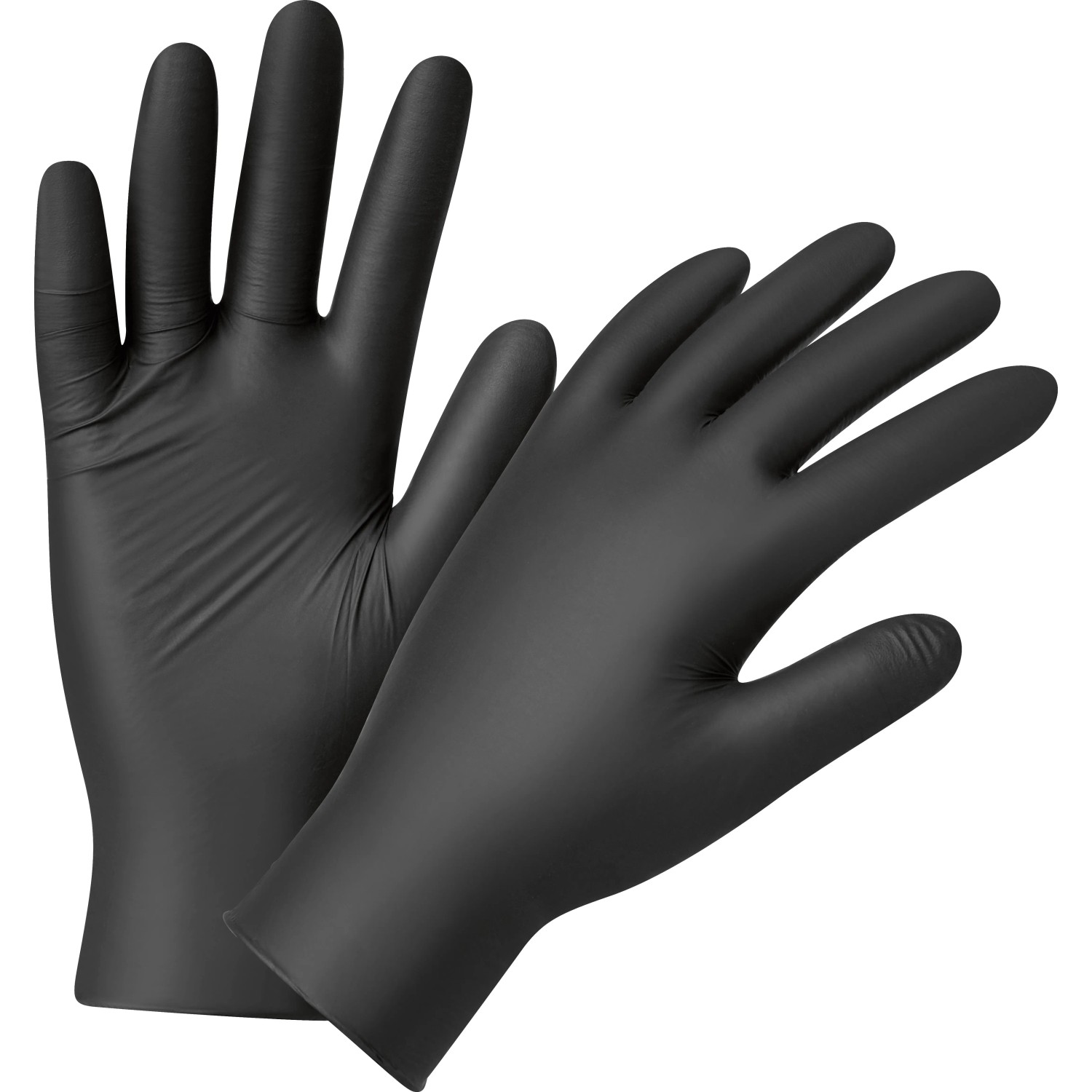 Schwarze Einmalhandschuhe, latexfrei, Größe L, 50 Stück. Ideal für Allergiker.