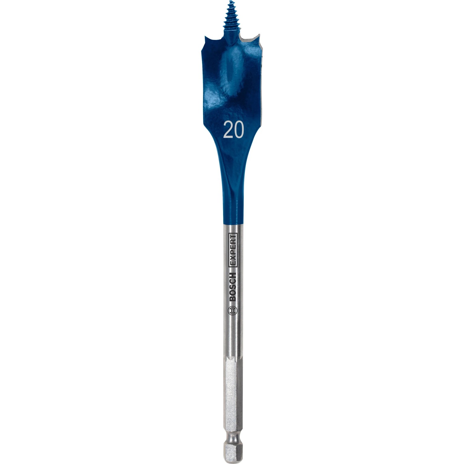 Bosch Expert Selfcut Flachfräsbohrer, 20 mm, für Holz. Fräsbohrer mit Sechskantschaft.
