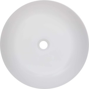Rundes, weißes baliv Aufsatzwaschbecken WBA-7080, Ø 47,5 cm, aus Keramik.