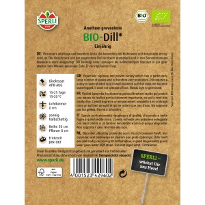 Sperli Dill Goldkrone Samenpackung, ertragreicher Kräuterdill für Beet und Topf.