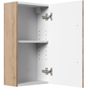Offener Posseik Bad-Hängeschrank Rima, Eiche hell, 40 cm breit, mit Einlegeboden.
