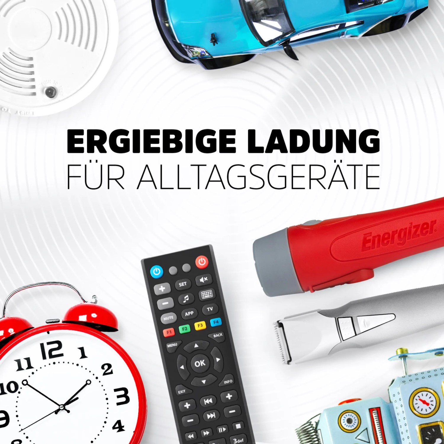 Energizer Alkaline Power AA Batterien für Alltagsgeräte wie Fernbedienung, Uhr, Spielzeug.